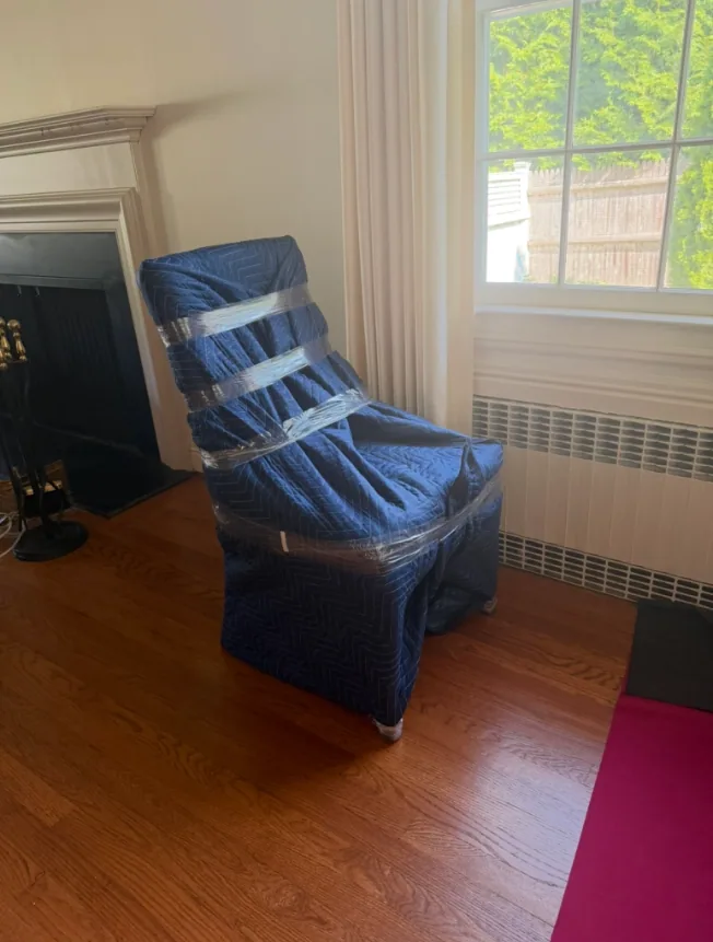 Protected upholstered chair