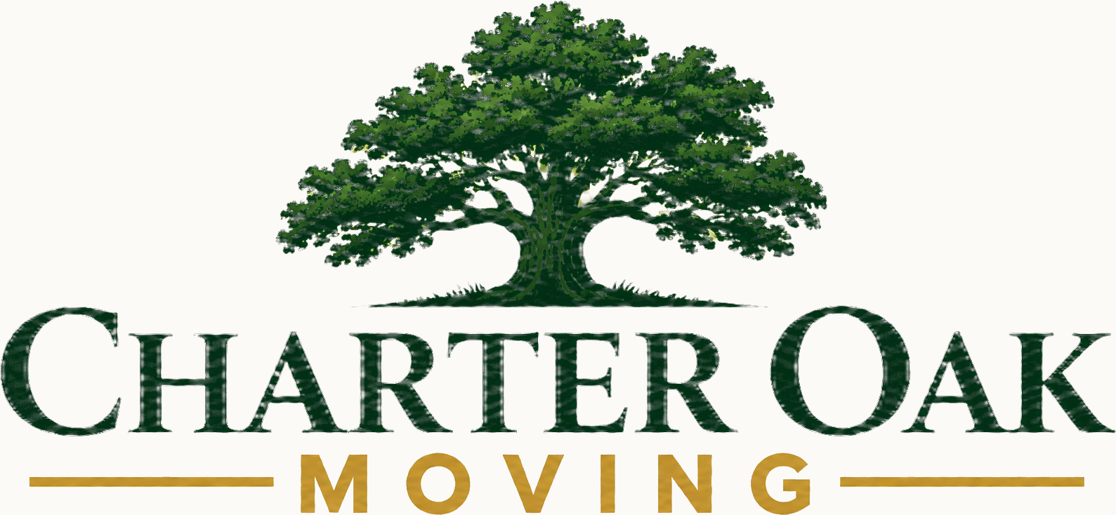 Charter Oak Moving — green oak tree and gold wordmark